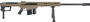 Barrett 20186 M107A1  50 BMG 10+1 20" Fluted Barrel, Flat Dark Earth Receiver w/Picatinny Rail, M-LOK Handguard, QD BiPod Forend, Black Polymer Grip