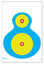 Action Target PRWB1100 High Visibility  Silhouette Paper 19" x 25" Blue/Yellow 100 Per Box