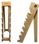ABKT WOOD KNIFE DISPLAY STAND - HOLDS 6 KNIVES W/ABKT LOGO
