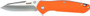 RUKO FOLDER TACTICAL KNIFE - 3.25" ORANGE HANDLE CLAMSHELL