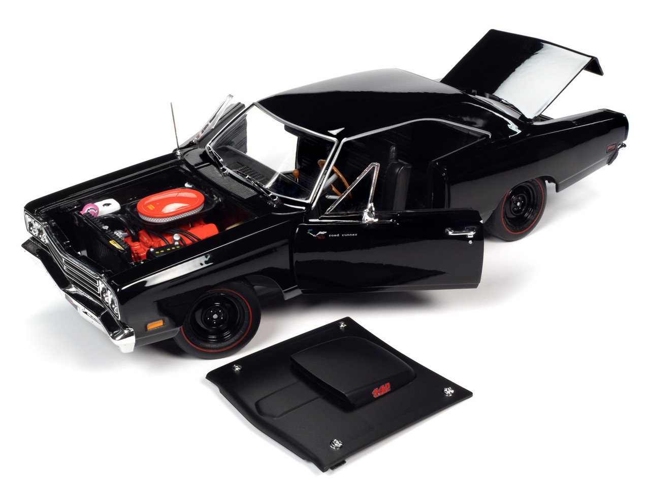 American Muscle AMM1232 1969 1/2 Road Runner Black