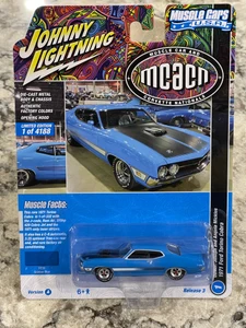 Johnny Lightning Grabber Blue 1971 Ford Torino Cobra 1/64