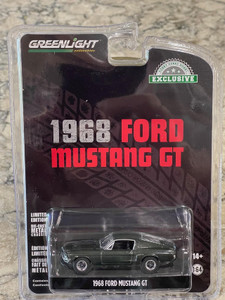 Greenlight 1968 Ford Mustang GT Fastback Highland Green 1/64 Greenlight 1968 Ford Mustang GT Fastback Highland Green 1/64