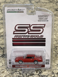 Greenlight 1985 Chevy Monte Carlo SS Burgundy Candy Apple Red 1/64 Exclusive Greenlight 1985 Chevy Monte Carlo SS Burgundy Candy Apple Red 1/64 Exclusive