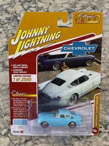 Johnny Lightning Sky Blue 1954 Chevy Corvair Concept Car 1/64 JLCG032 B Johnny Lightning Sky Blue 1954 Chevy Corvair Concept Car 1/64 JLCG032 B