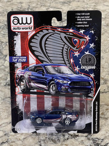 Auto World LP Diecast Garage Exclusive Blue 2016 Ford Mustang Cobra Jet 1/64 Auto World LP Diecast Garage Exclusive Blue 2016 Ford Mustang Cobra Jet 1/64