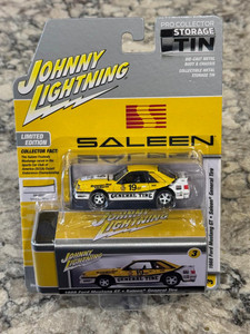 Johnny Lightning 1988 Saleen Ford Mustang GT Yellow White with Tin 1/64 Johnny Lightning 1988 Saleen Ford Mustang GT Yellow White with Tin 1/64