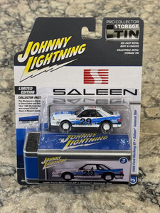 Johnny Lightning 1988 Saleen Ford Mustang GT Blue White with Tin 1/64 Johnny Lightning 1988 Saleen Ford Mustang GT Blue White with Tin 1/64
