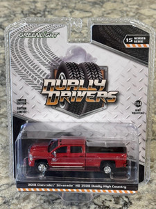 Greenlight 2018 Chevy Silverado 3500 HD Dually High Country Cajun Red 1/64