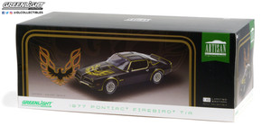 Greenlight 1977 Pontiac Firebird Trans Am Starlite Black Golden Eagle Hood 1/18