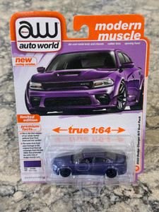 Auto World 2023 Dodge Charger R/T Scat Pack Plum Crazy 1/64 Auto World 2023 Dodge Charger R/T Scat Pack Plum Crazy 1/64