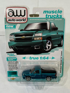 Auto World 2005 Chevy Silverado SS Custom Metallic Teal 1/64 Auto World 2005 Chevy Silverado SS Custom Metallic Teal 1/64