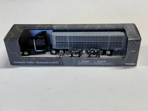 ERTL BLACK SEMI WITH CATTLE TRAILER STEER AND CALF 1/64 45967