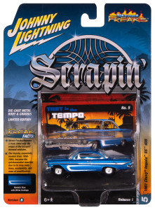 Johnny Lightning Street Freaks 1961 Chevy Impala SS Scrapin Metallic Blue 1/64