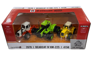 ERTL Toy Tractor Times Case, International & Steiger Tractor Set 42nd Ann 1/64
