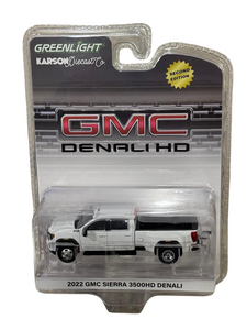 Greenlight Karson 2nd Edition 2022 GMC Sierra DENALI Dually White 1/64 51678-B