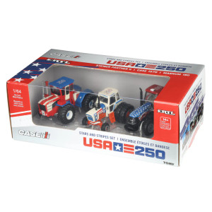 Ertl Case IH USA 250 Stars & Stripes Tractor Set 1/64 ZFN44418