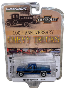 Greenlight 1988 Chevrolet S-10 Blue & Black 1/64