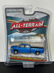 Greenlight 2021 Ram 3500 Big Horn Sport 4 x 4 Blue 1/64
