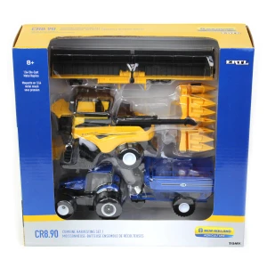 ERTL New Holland CR8.90 Combine Tractor & Grain Cart Farm Toy Set 1/64 ERT13996