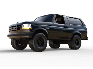 1_PREORDER Greenlight 1996 Ford Bronco XLT - Blackout (Lifted) (Hobby Exclusive) 1/64