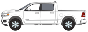 1_PREORDER Auto World 2020 Ram 1500 Limited Bright White 1/64