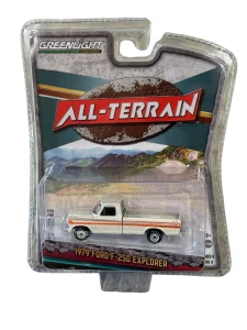 Greenlight All-Terrain 1979 Ford F-250 Explorer White & Orange Stripes 1/64