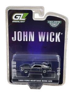Greenlight John Wick 1969 Ford Mustang BOSS 429 CHROME 1/64