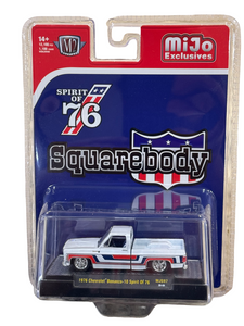 M2 Machines MIJO 1:64 1976 Chevrolet Silverado Bonanza SPIRIT OF 76 WHITE MJS97