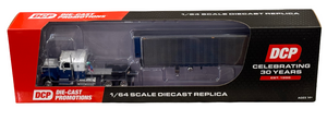 DCP Blue/Chrome Chevrolet Bison & Vintage Trailer with Reefer 1/64 60-2345 FREE SHIPPING