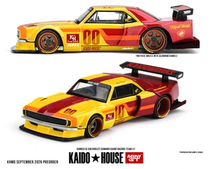 1_PREORDER Kaido House x Mini GT Chevrolet Camaro Kaido Racing Team V1- Red with Yellow Two-Tone