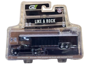 GREENLIGHT Outback 1998 Silverado Dually Black Gooseneck Trailer 1/64 51587-A
