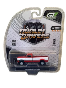 Mini Case of 6 Greenlight Dually Drivers Series 17 1993 Dodge Ram D350 Dually Red & White 1/64
