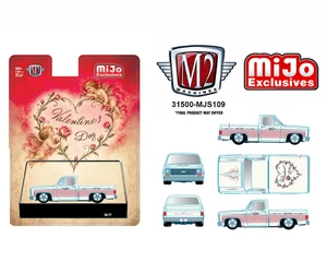 1_PREORDER   M2 Machines 1:64 1978 Chevrolet C10 Silverado Custom Valentine’s Day Edition – Mijo Exclusives 31500-MJS109