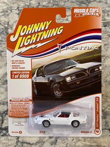 Johnny Lightning Cameo White 1977 Pontiac Firebird T/A 1/64 JLMC027 B Johnny Lightning Cameo White 1977 Pontiac Firebird T/A 1/64 JLMC027 B