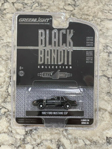 Greenlight Black Bandit 1982 Ford Mustang SSP 1/64 Greenlight Black Bandit 1982 Ford Mustang SSP 1/64