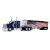 DCP Blue USA250 Peterbilt 389 with 43ft Wilson Trailer 1/64 69-2366