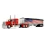 DCP Red USA250 Peterbilt 389 with 43ft Wilson Trailer 1/64 69-2367