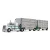 DCP White/Green Peterbilt 389 with Wilson Double Livestock Trailers 1/64 60-2433