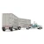 DCP White/Dark Teal Peterbilt with Wilson Double Livestock Trailers 1/64 60-2343