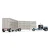 DCP Black/Cyan Peterbilt with Wilson Double Livestock Trailers 1/64 60-2341