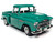 Auto World 1957 Ocean Green Chevrolet 3100 Stepside Pickup Truck 1/18 AW293