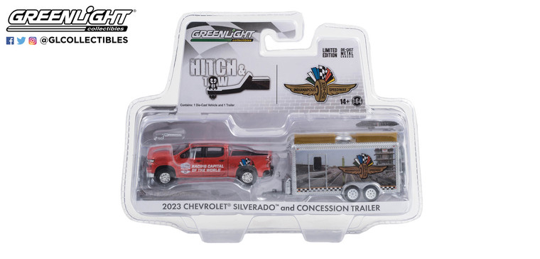 Greenlight 2023 Chevrolet Silverado & Indianapolis Motor Speedway Trailer 1/64