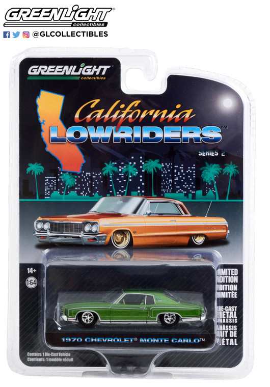Greenlight California Lowriders Series 2 1970 Chevrolet Monte Carlo Green 1/64