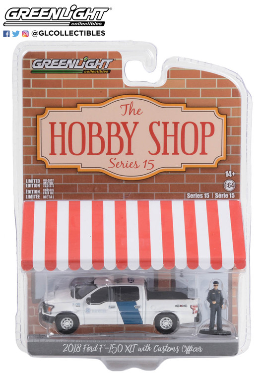 Greenlight The Hobby Shop Series 15 2018 Ford F-150 U.S. Border Protection 1/64