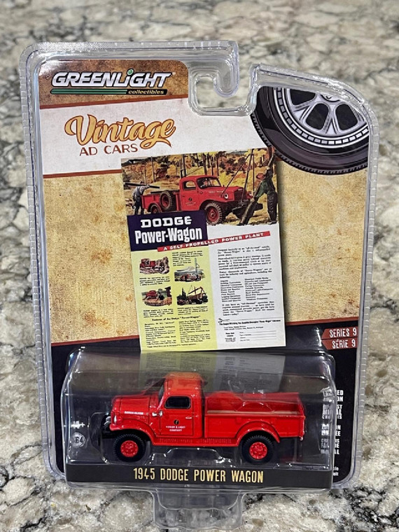 Greenlight Vintage Ad Cars Series 9 1945 Dodge Power Wagon 1/64