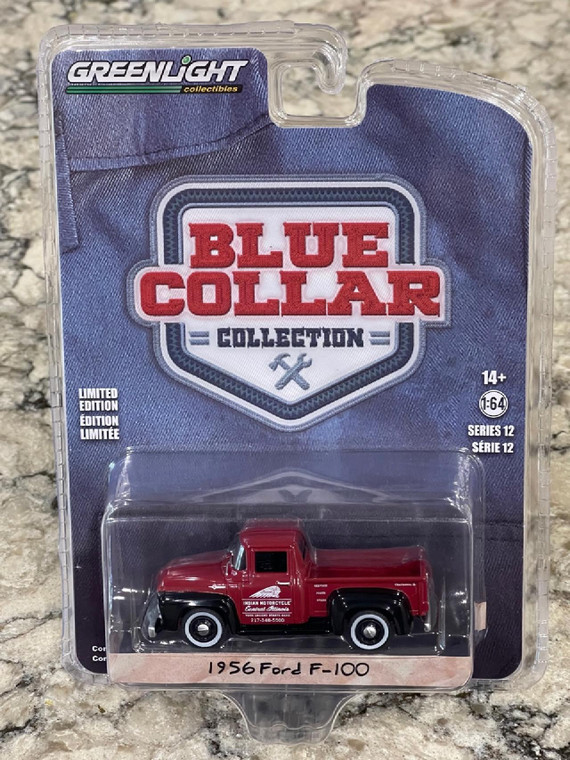 Greenlight Blue Collar Series 12 1956 Ford F-100 Indian Motorcycle 1/64