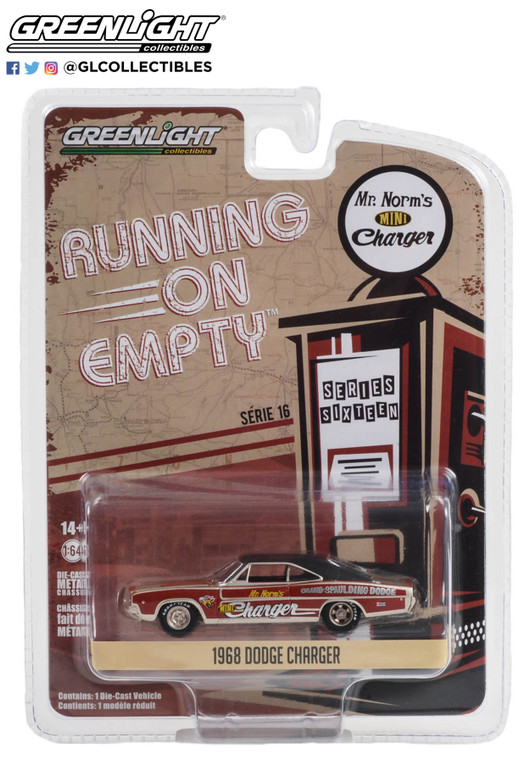 Greenlight Running on Empty 16 1968 Dodge Charger Mr. Norm’s Mini Charger 1/64