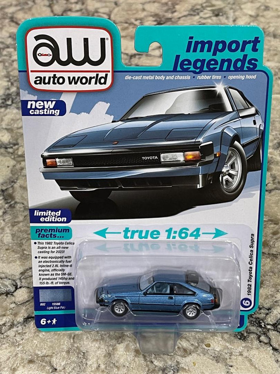 Auto World 1982 Toyota Celica Supra Light Blue Poly 1/64 AW64422 A