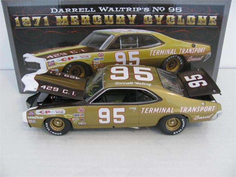 Autographed University of Racing 1971 Darrell Waltrip #95 Mercury Cyclone 1/24